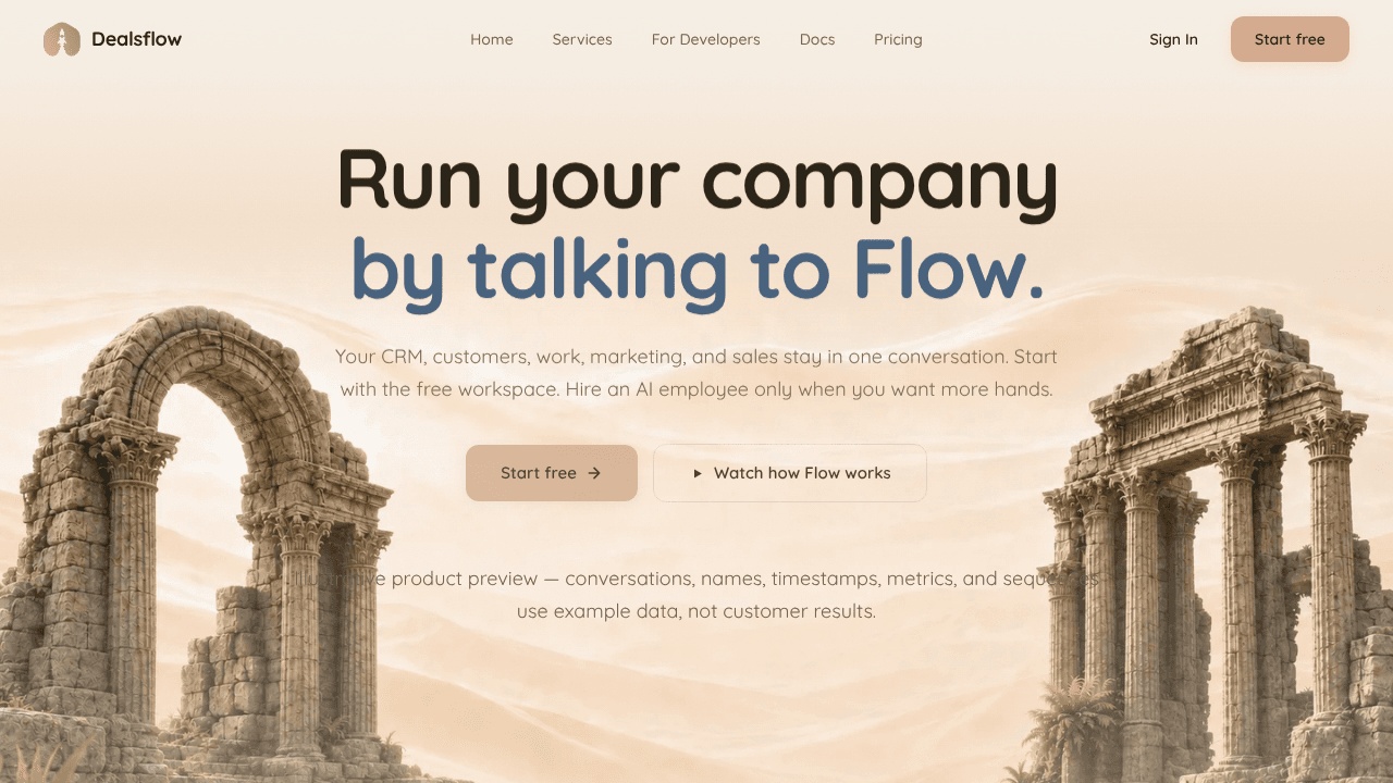 DealsFlow website screenshot