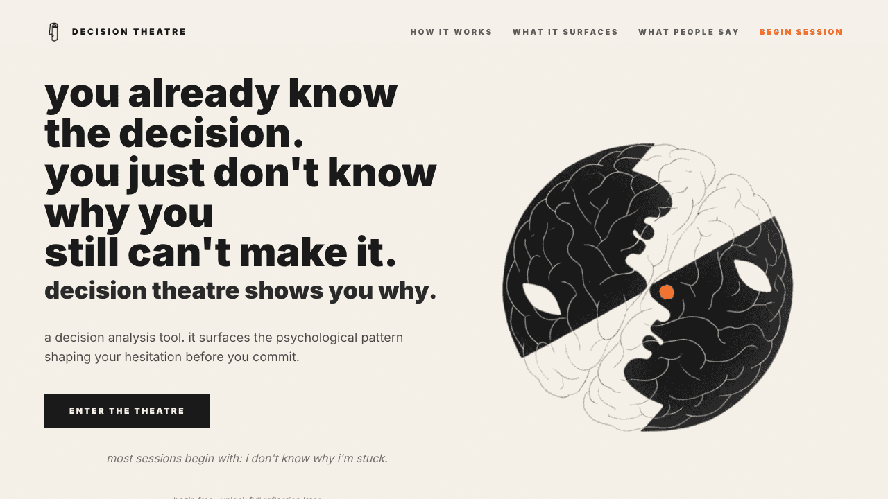Decision Theatre website screenshot