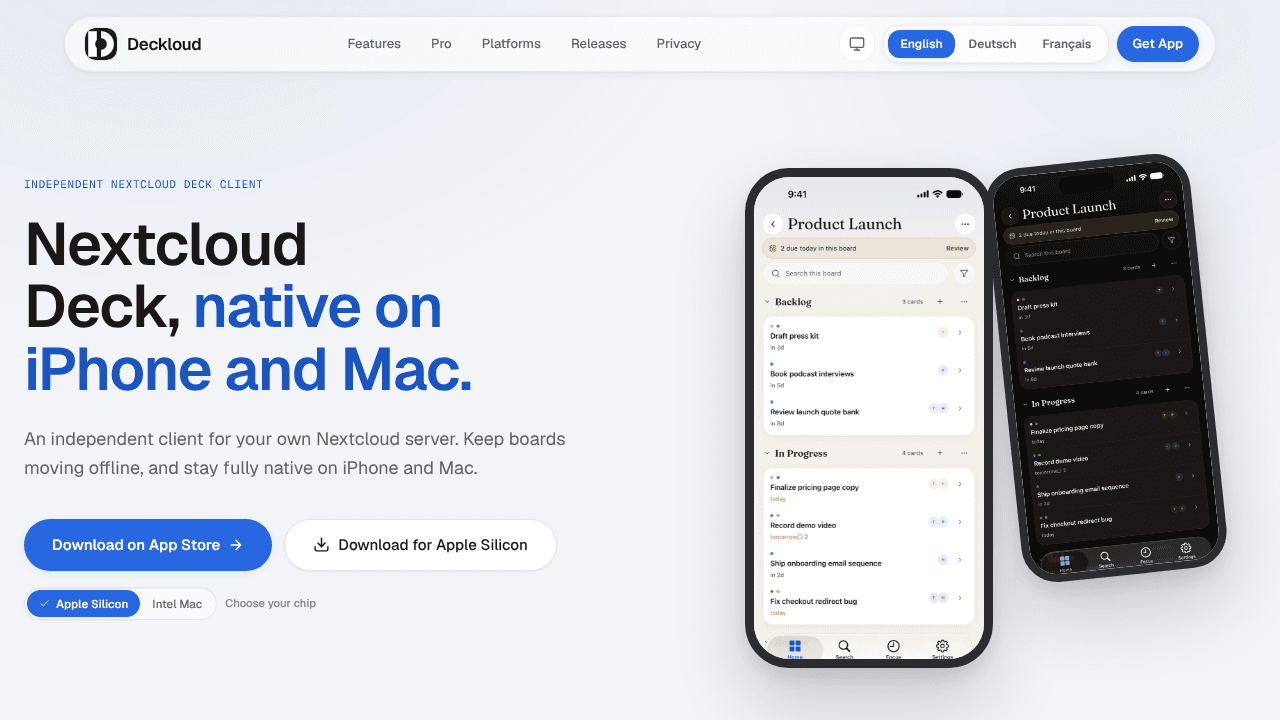 Deckloud website screenshot