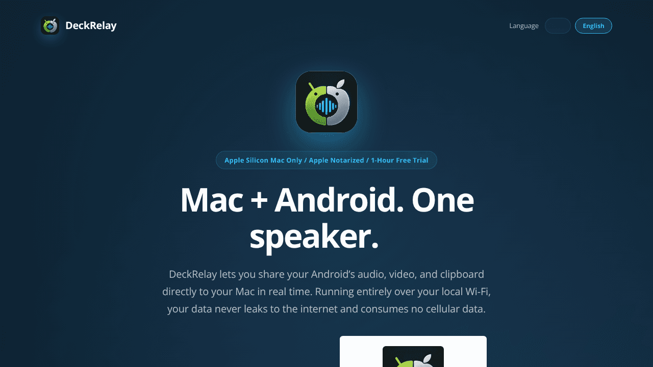 DeckRelay website screenshot