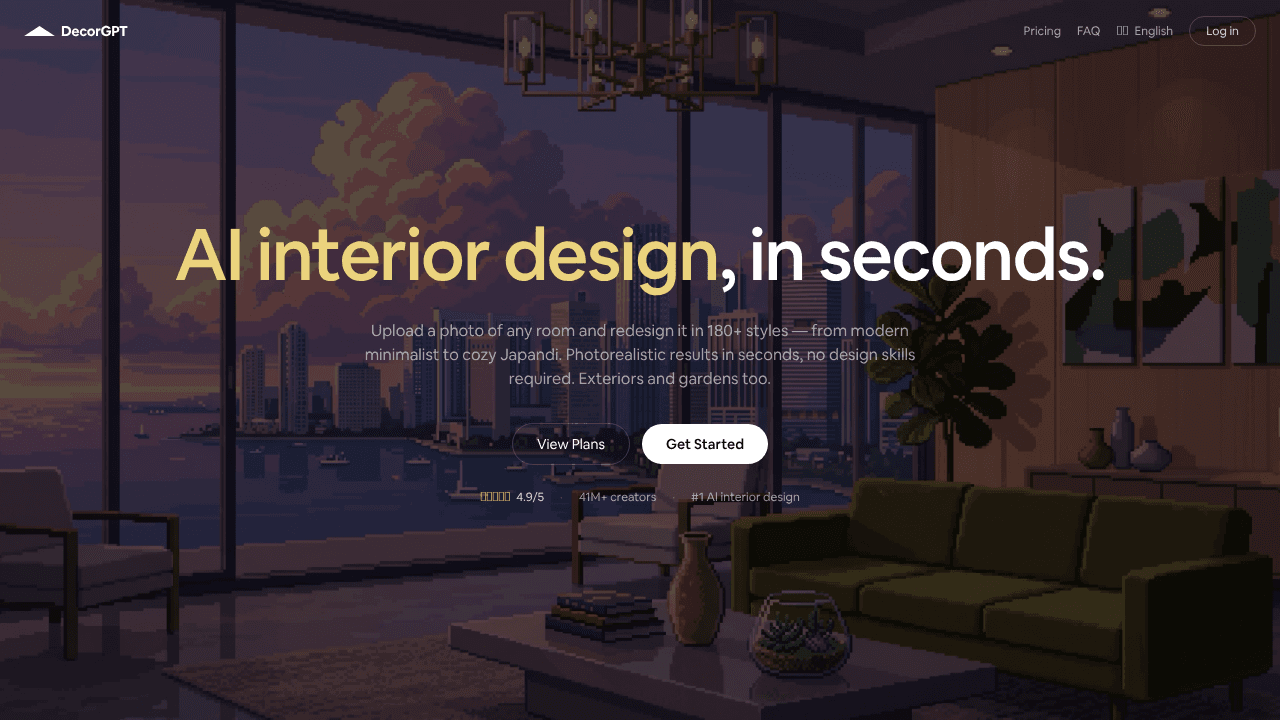 DecorGPT website screenshot