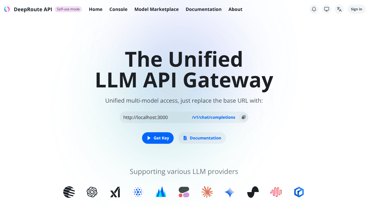 DeepRoute API website screenshot
