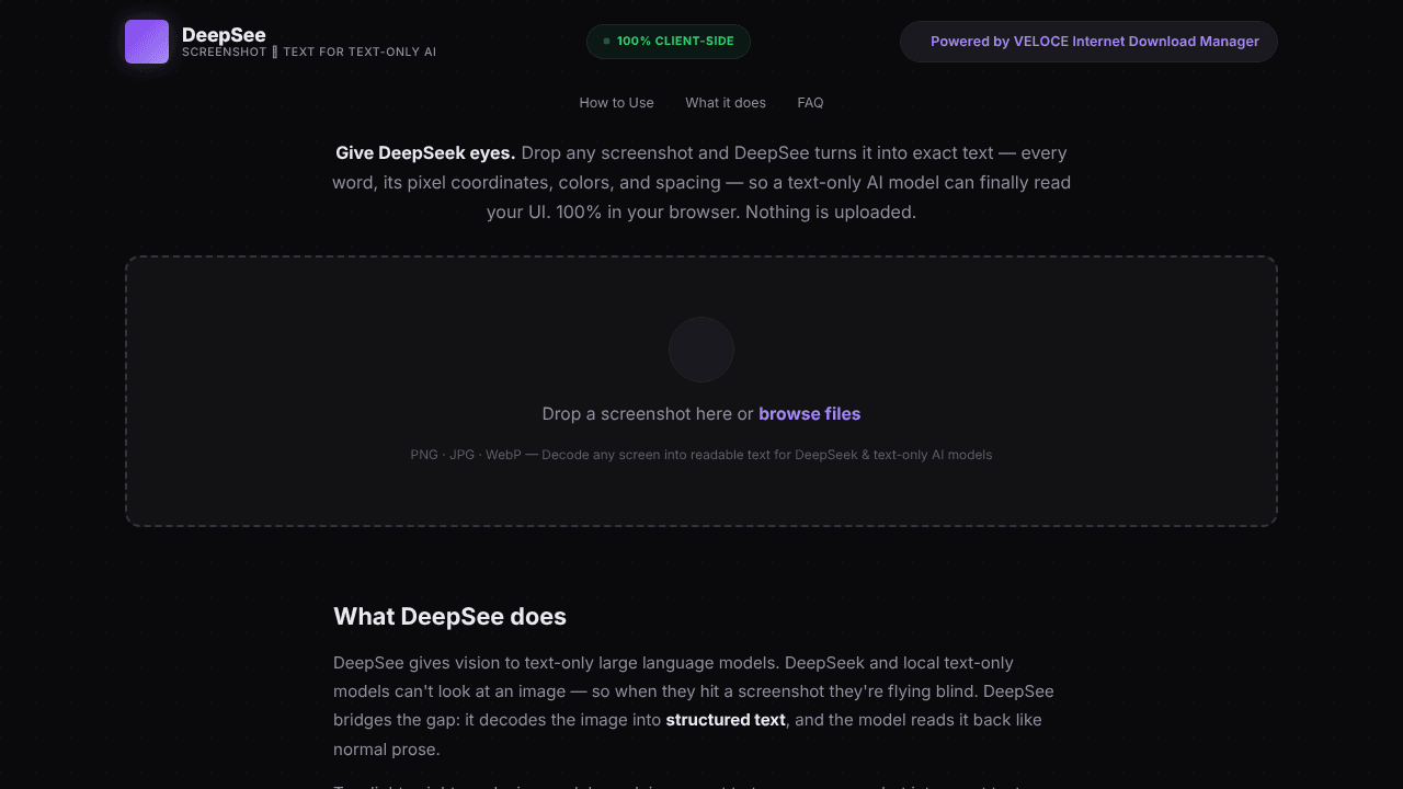 DeepSee website screenshot