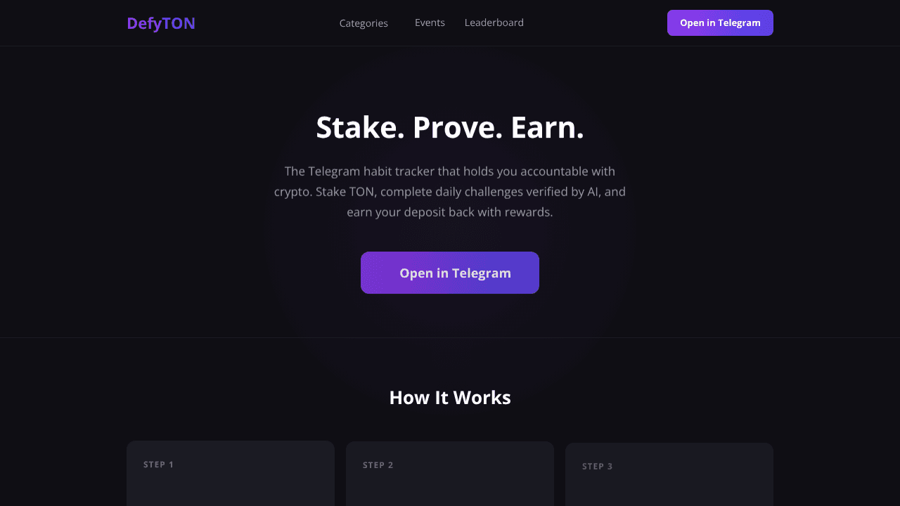 DefyTON website screenshot