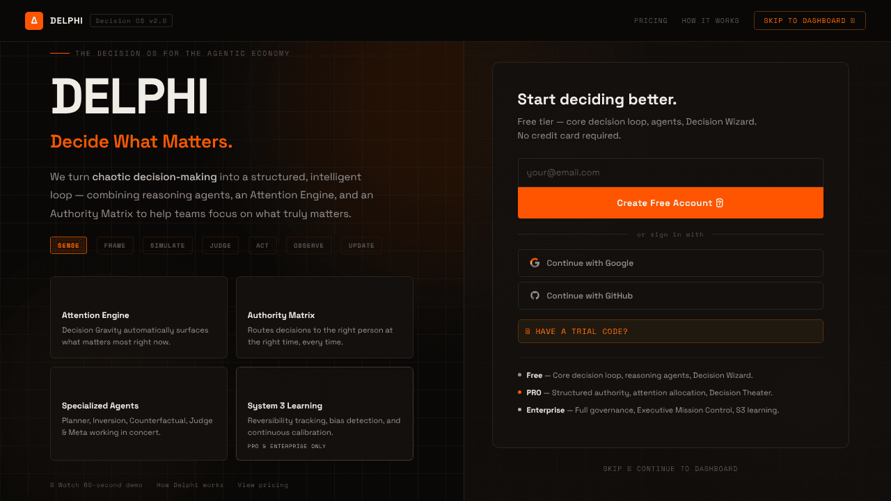 Delphi  website screenshot