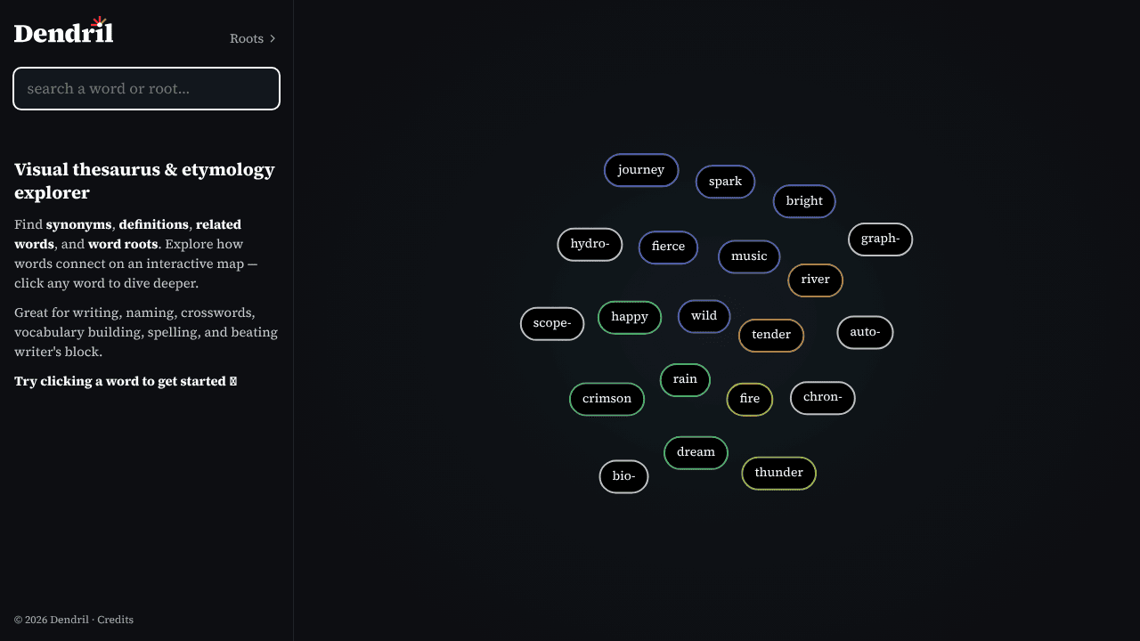 Dendril website screenshot