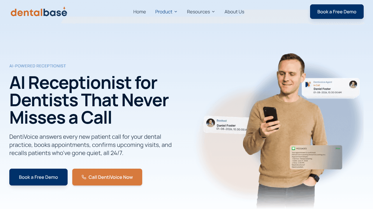 DentiVoice website screenshot