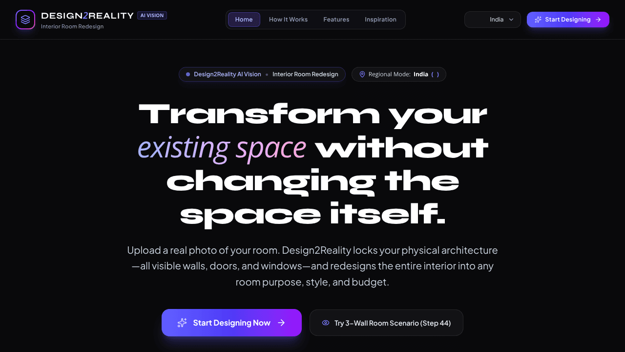 Design2Reality website screenshot