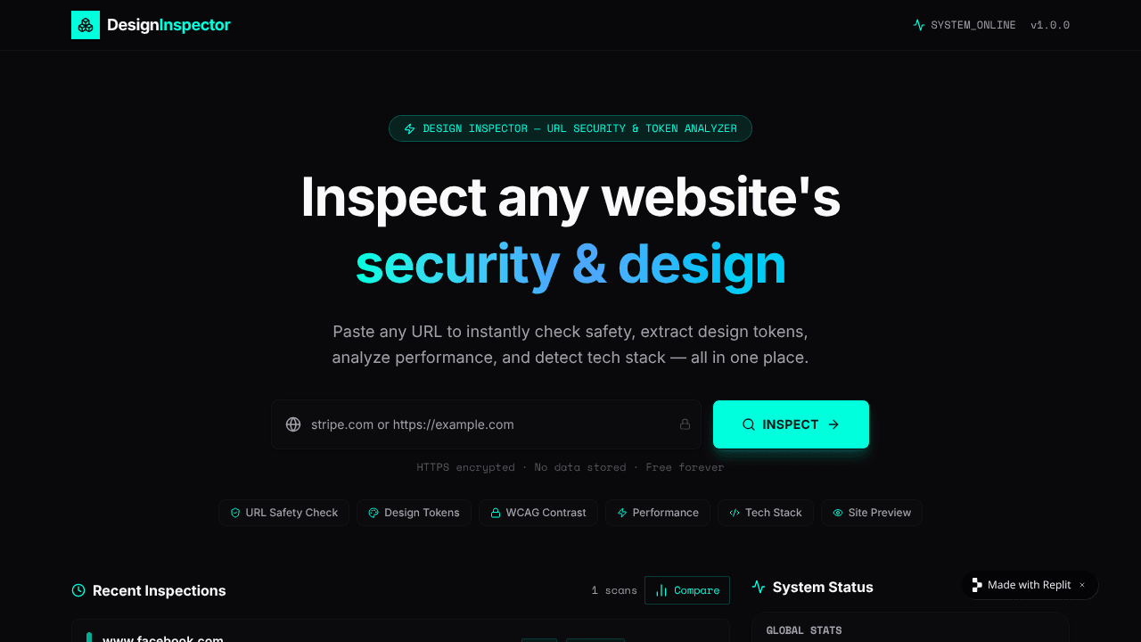DesignInspector website screenshot