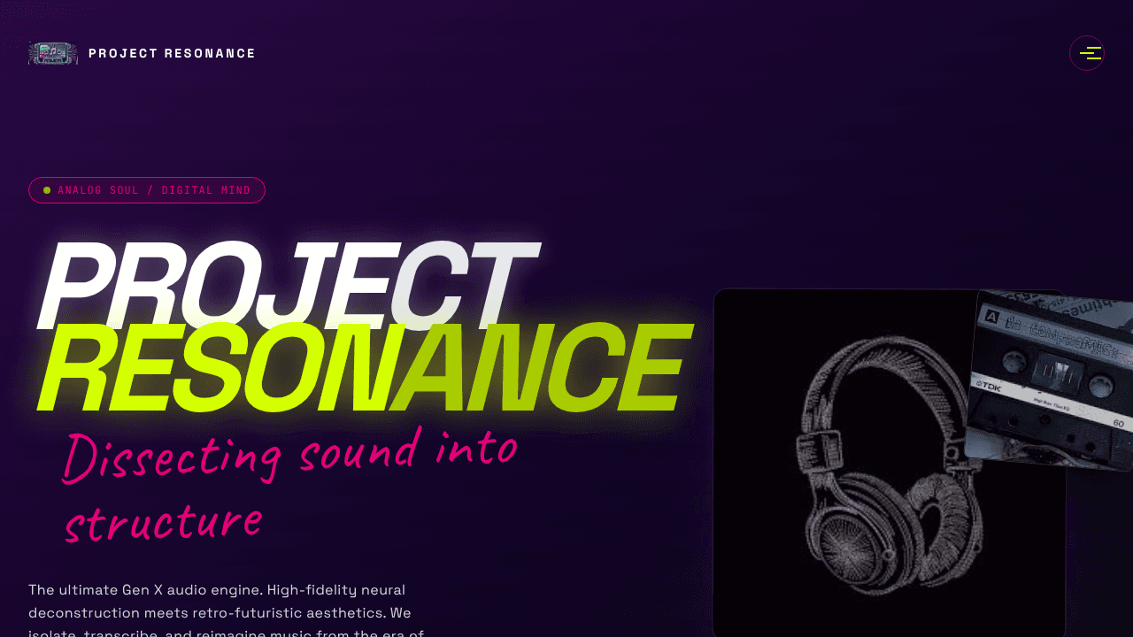 Desynth website screenshot