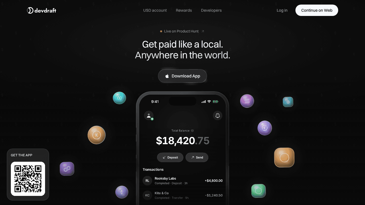Devdraft website screenshot