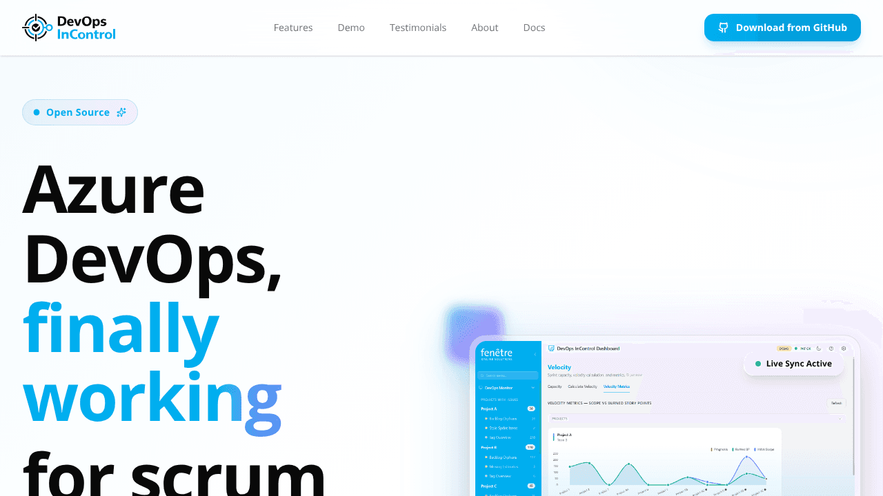 DevOps InControl website screenshot