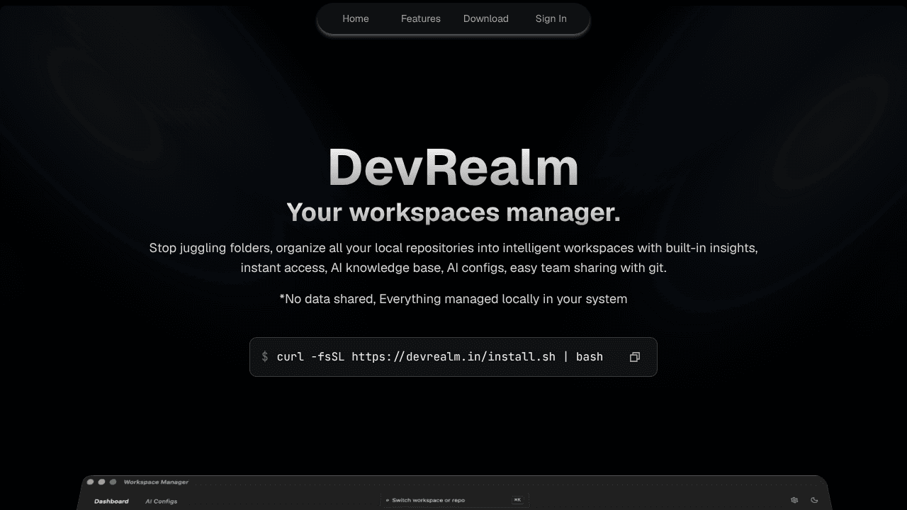 DevRealm website screenshot