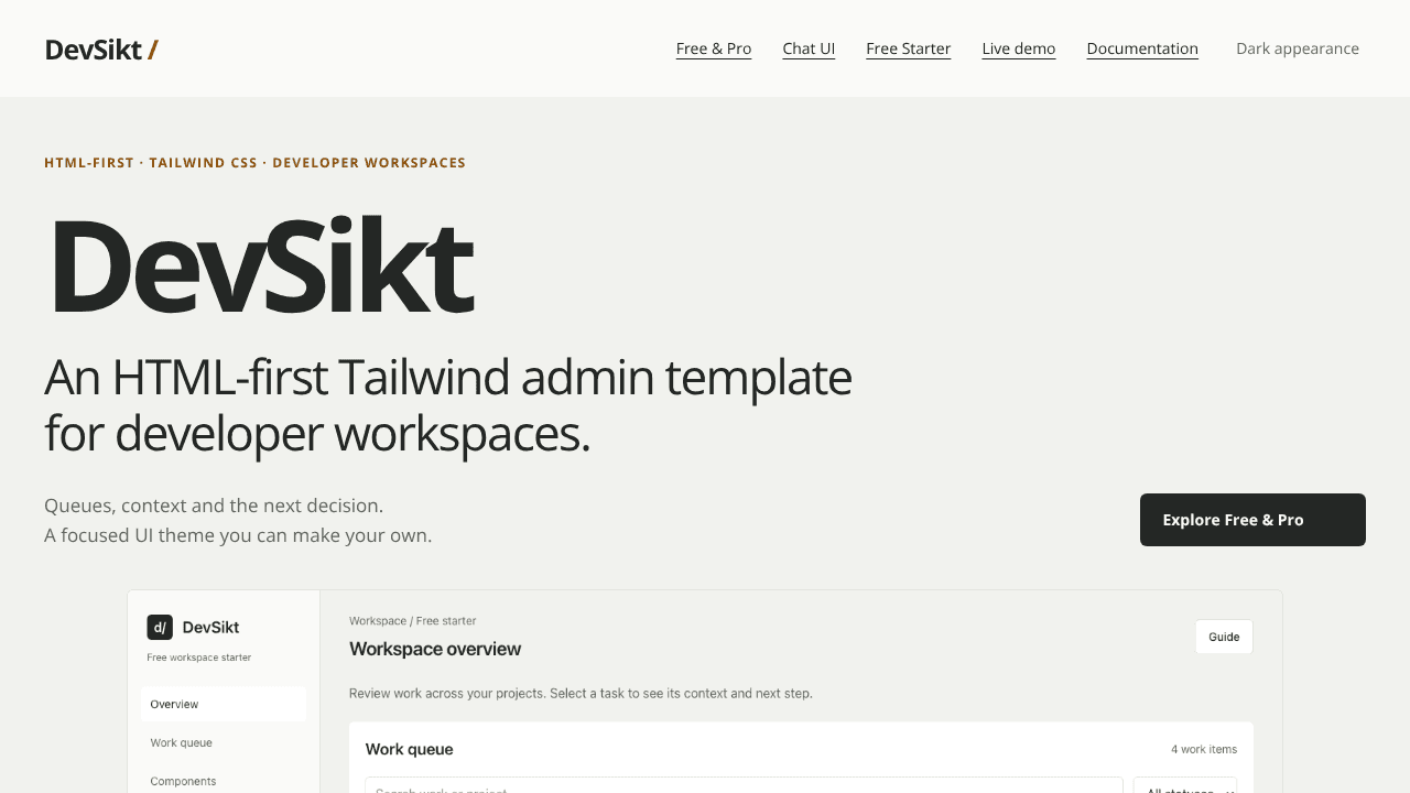 DevSikt Free website screenshot