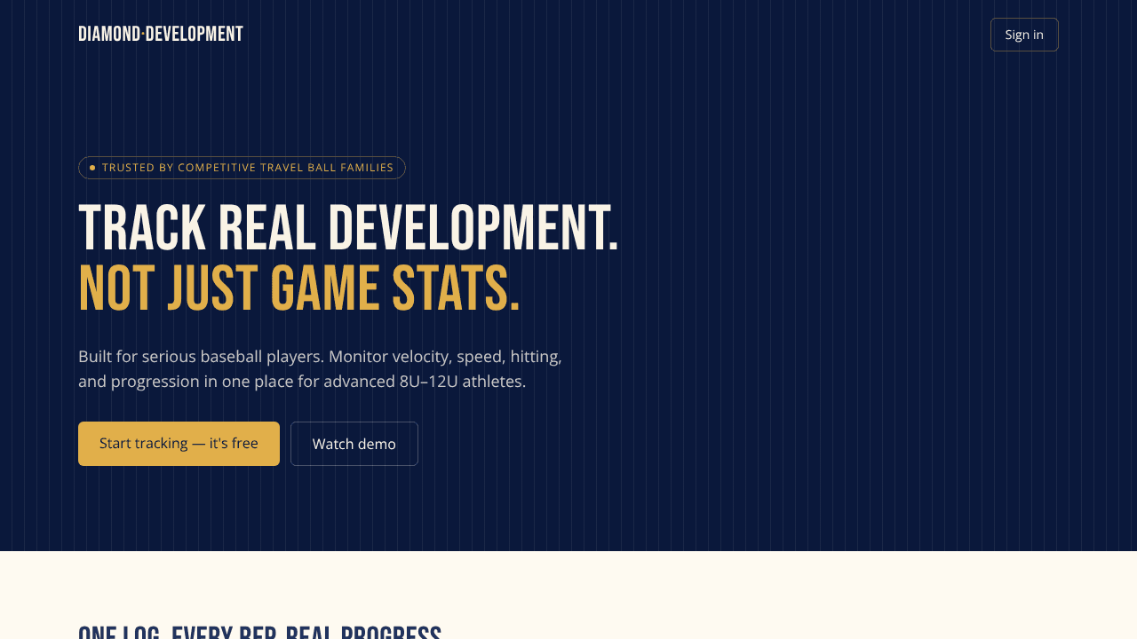 Diamond Development website screenshot