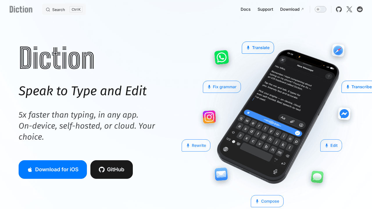Diction website screenshot
