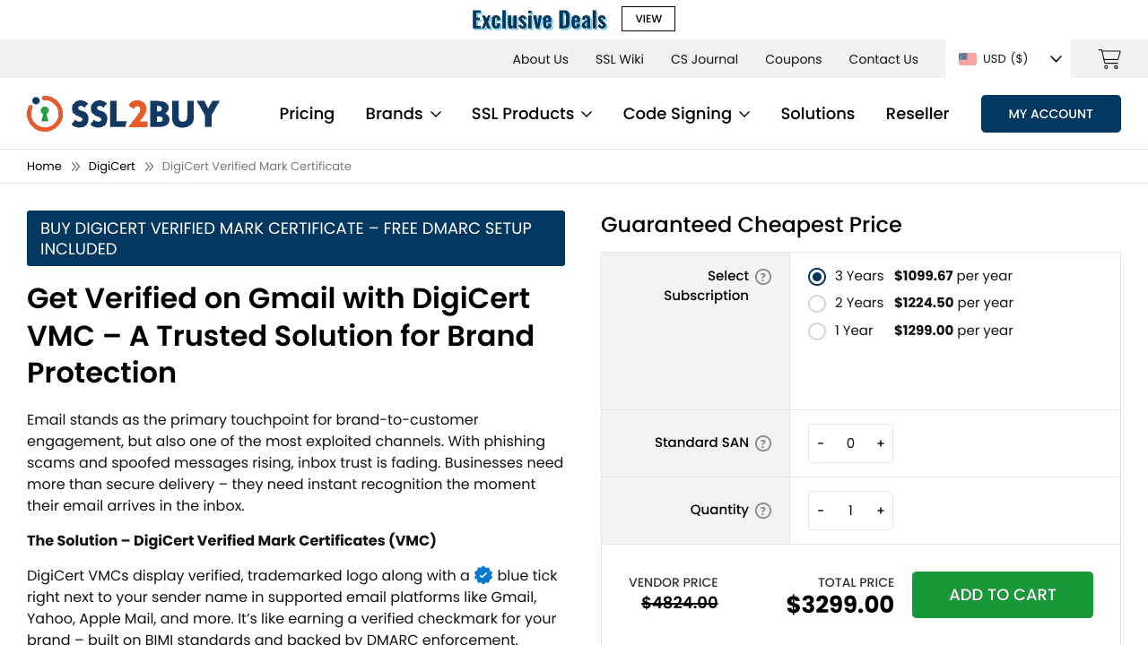 DigiCert Verified Mark Certificate (VMC)