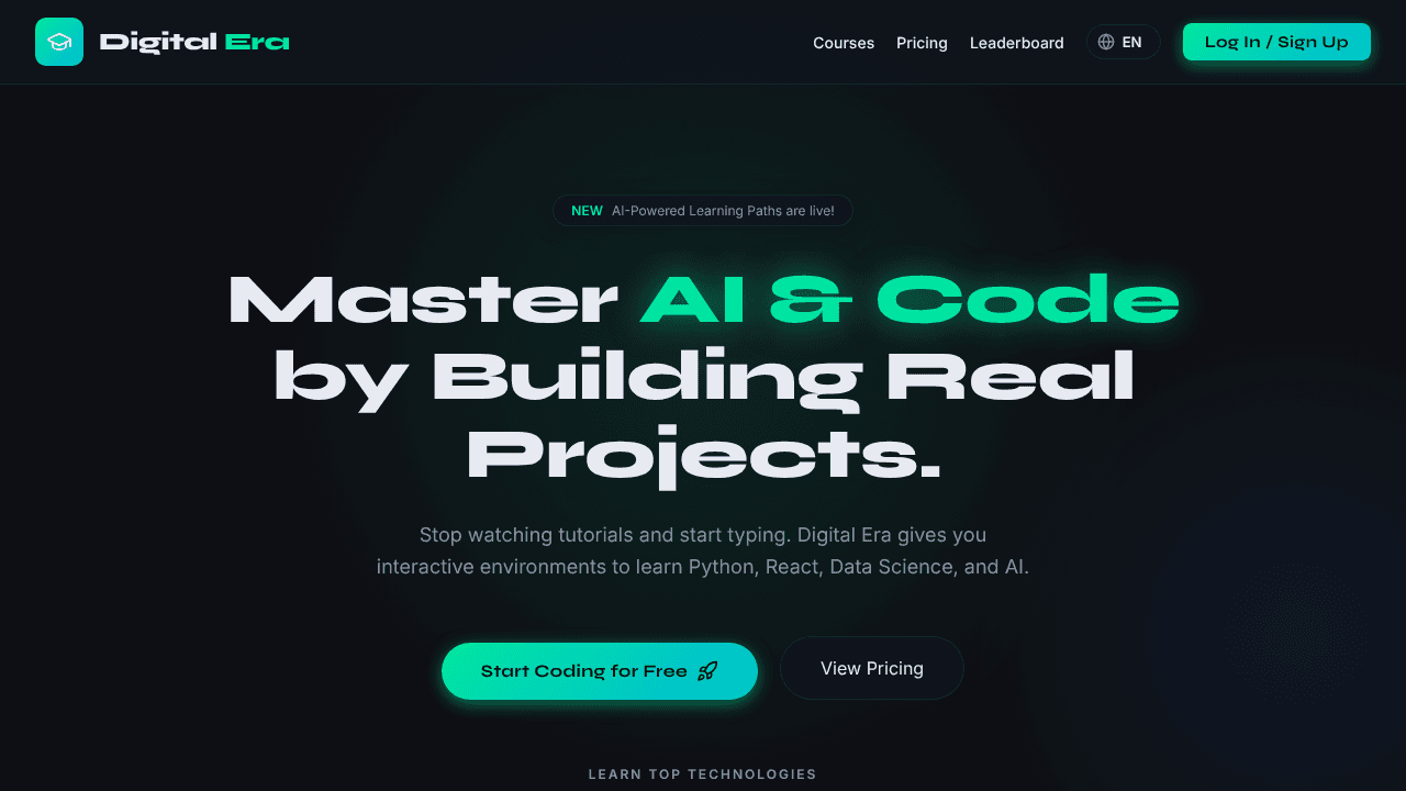 Digital Era website screenshot