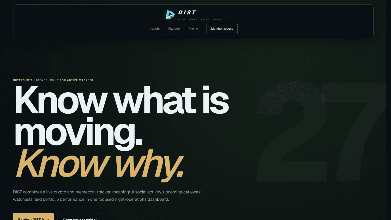 DIST website screenshot