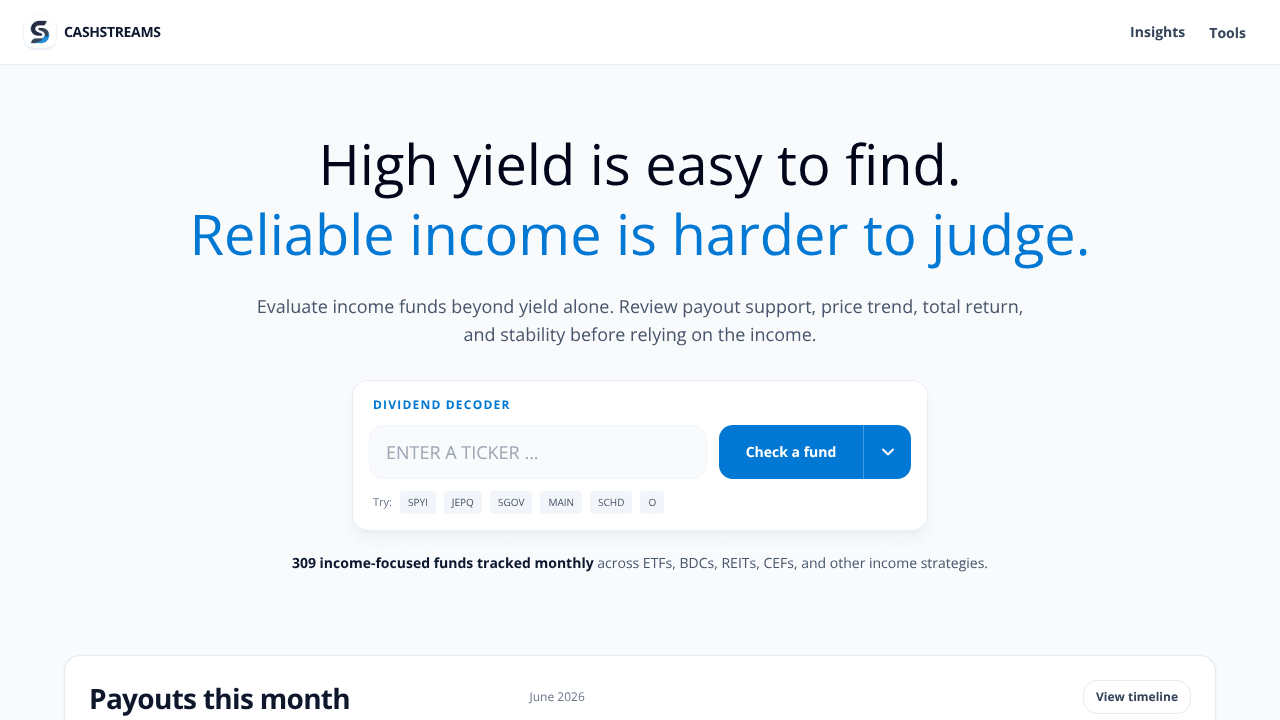 Dividend Decoder website screenshot