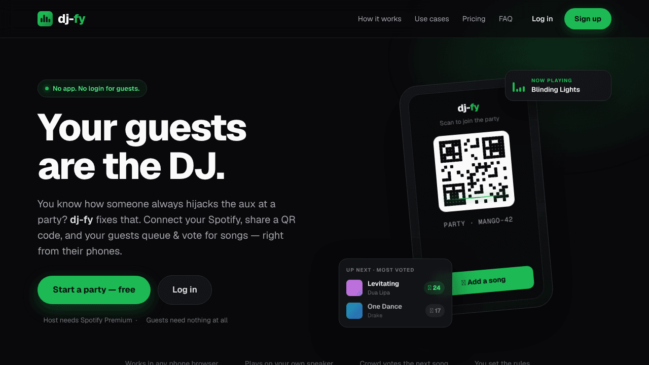 dj-fy website screenshot
