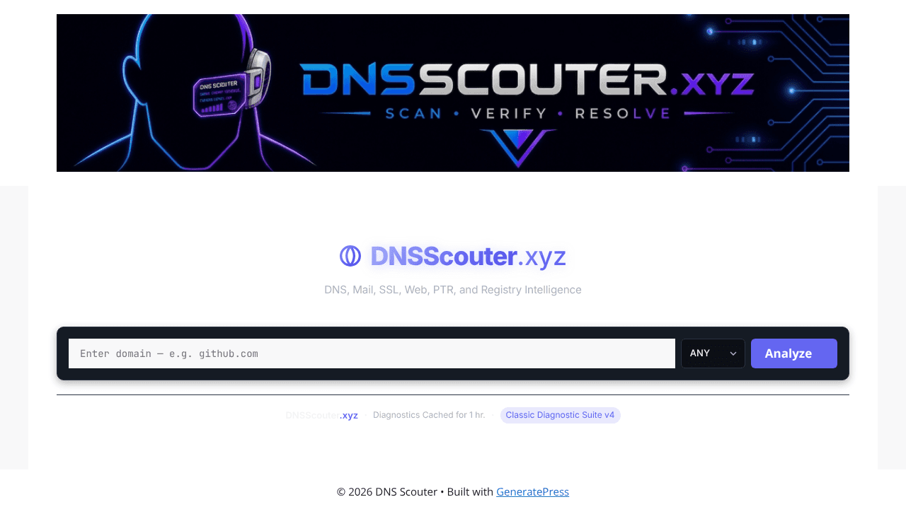 DNS Scouter website screenshot