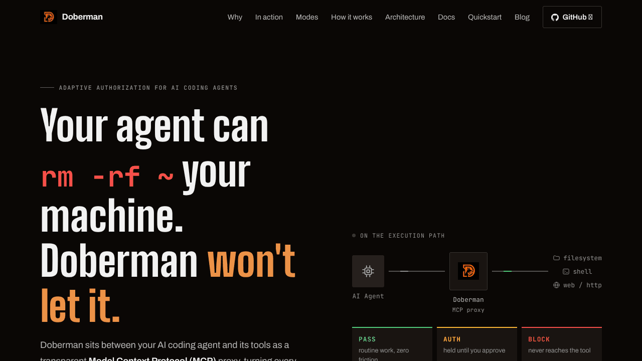 Doberman website screenshot