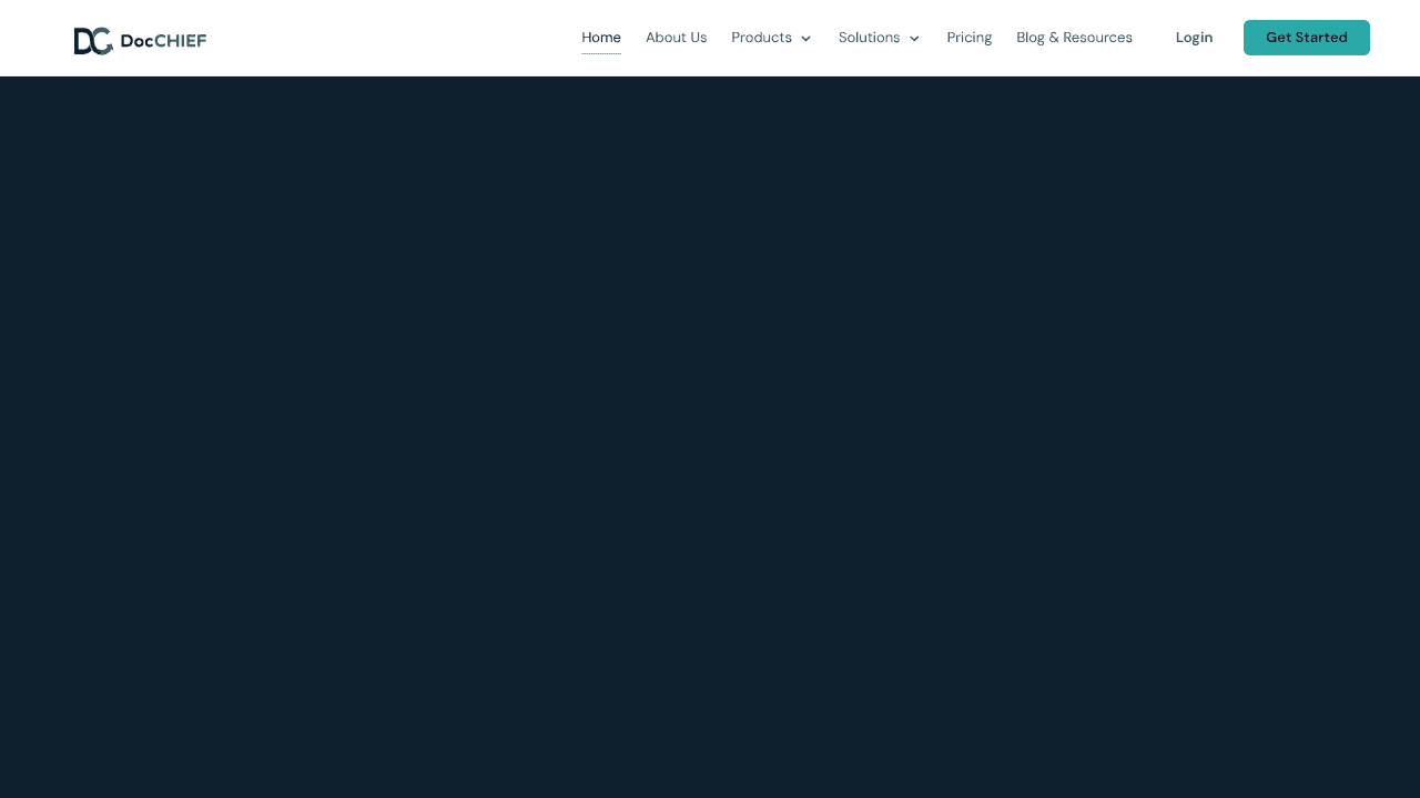 DocChief AI website screenshot