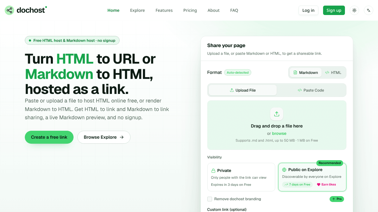 dochost website screenshot