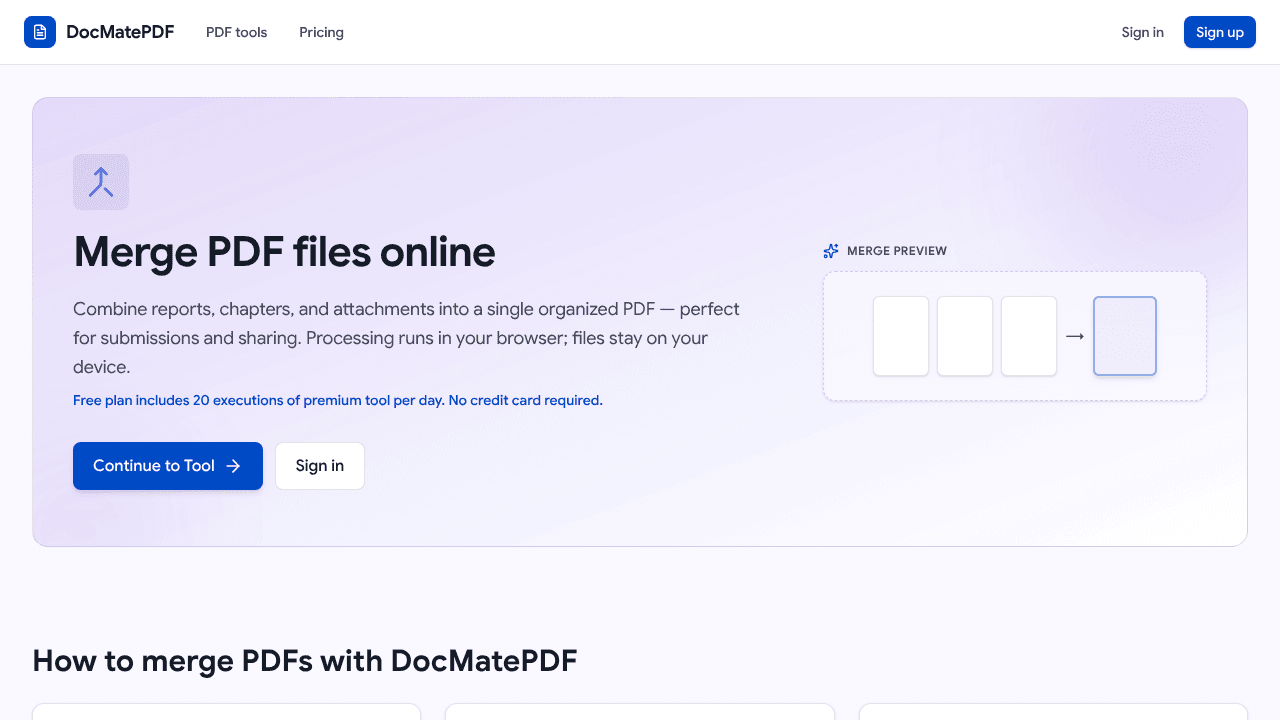 DocMatePDF website screenshot