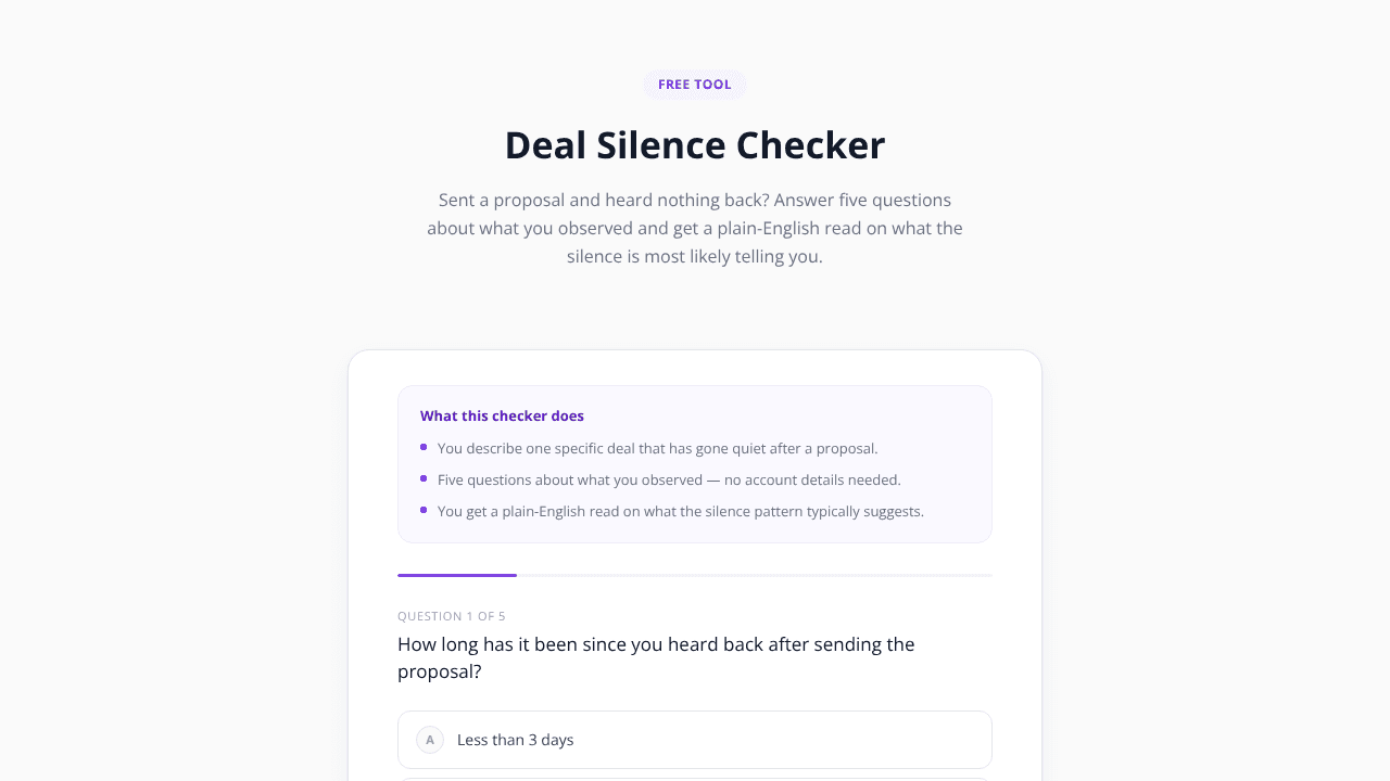 DocMetrics Silence Checker website screenshot