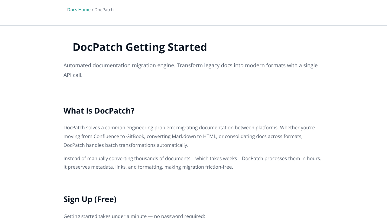 DocPatch website screenshot
