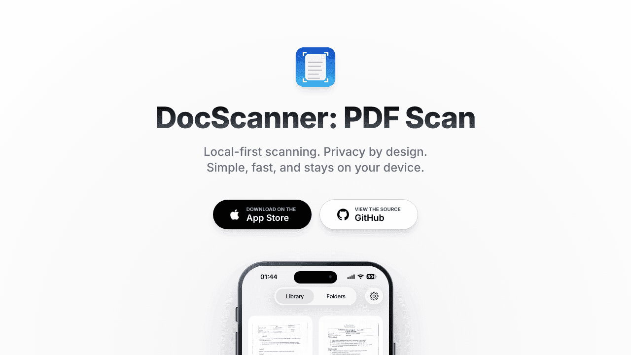 DocScanner: PDF Scan website screenshot