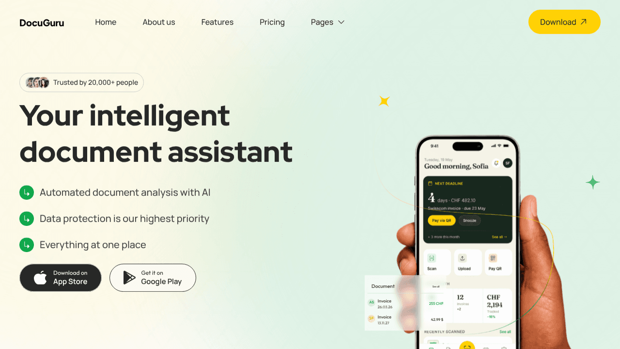 DocuGuru website screenshot