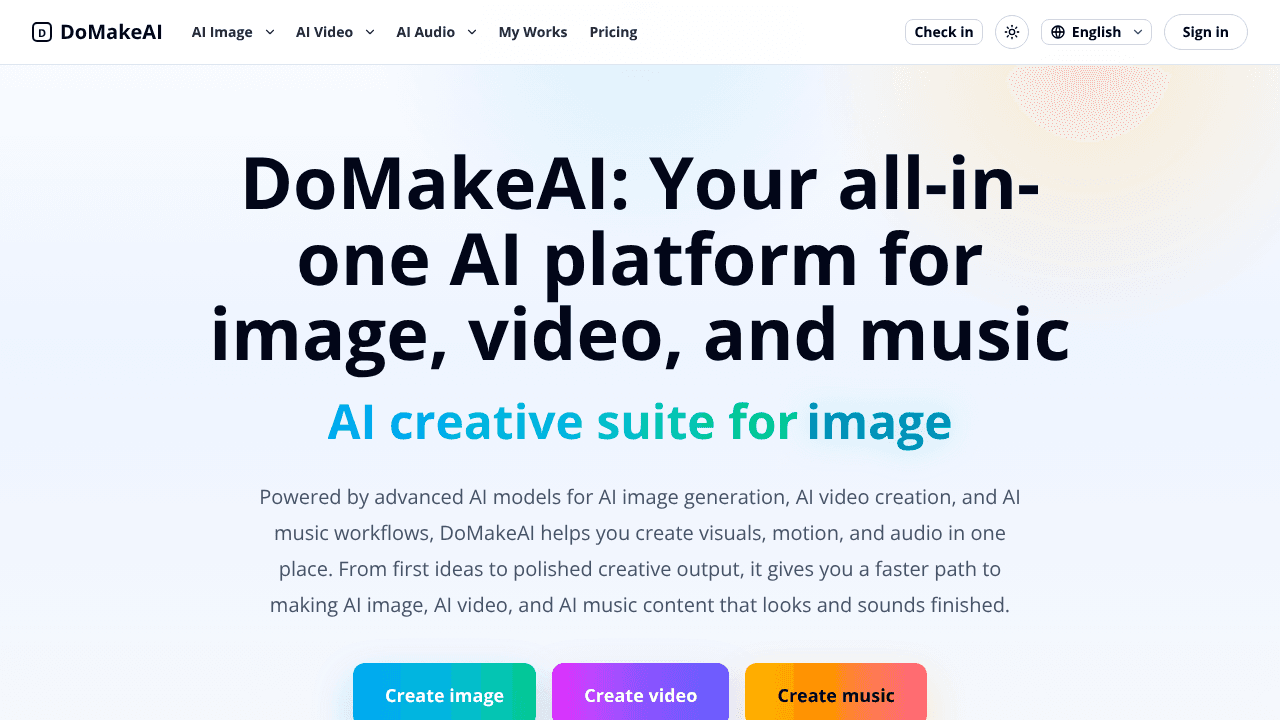 DoMakeAI website screenshot