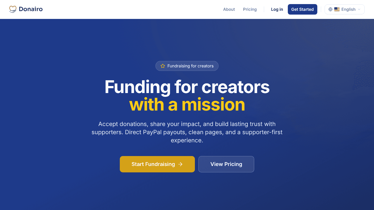 Donairo website screenshot