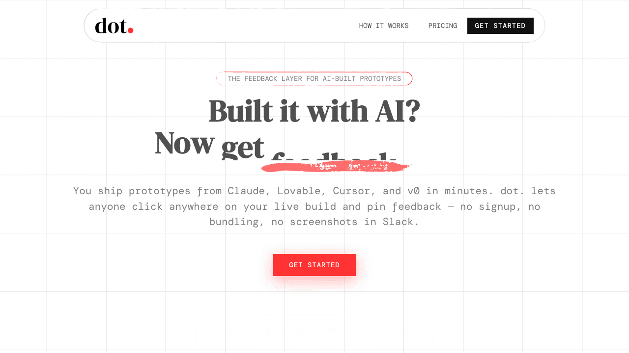 dot. website screenshot
