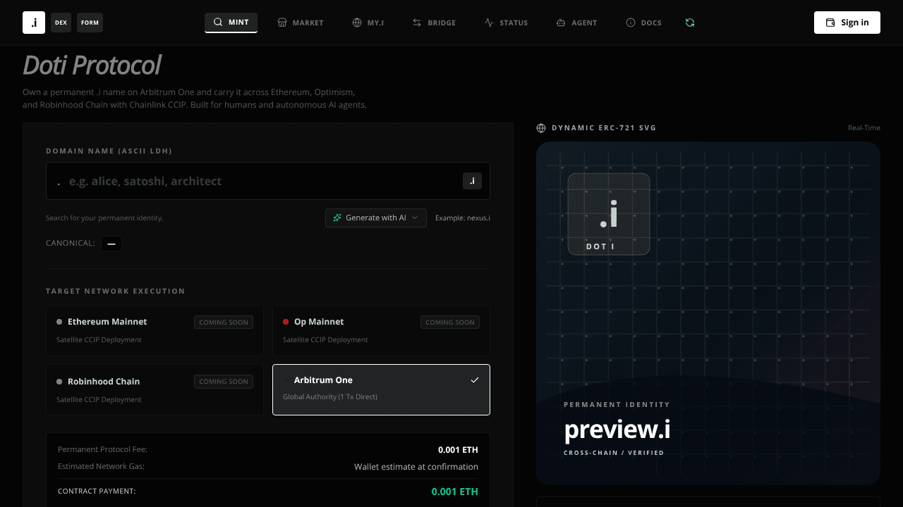 Doti website screenshot