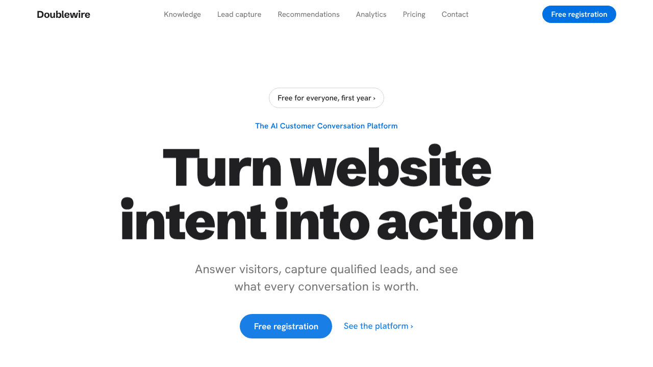 Doublewire website screenshot