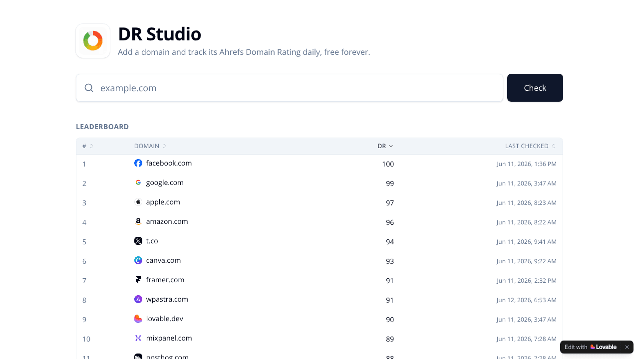 DR Studio website screenshot
