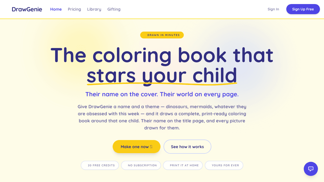 DrawGenie website screenshot
