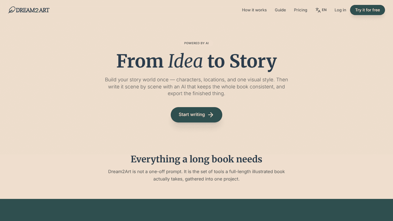 Dream2Art website screenshot