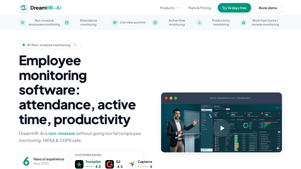 DreamHR-Ai website screenshot