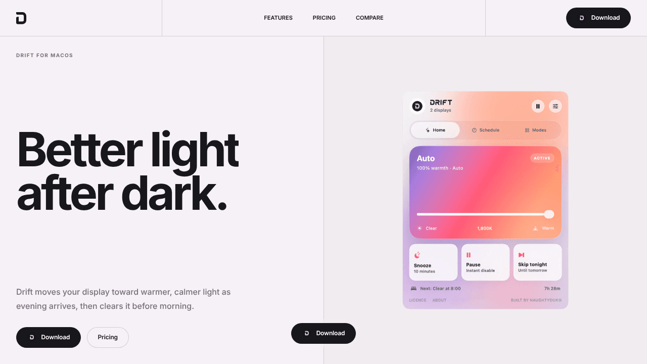 Drift website screenshot