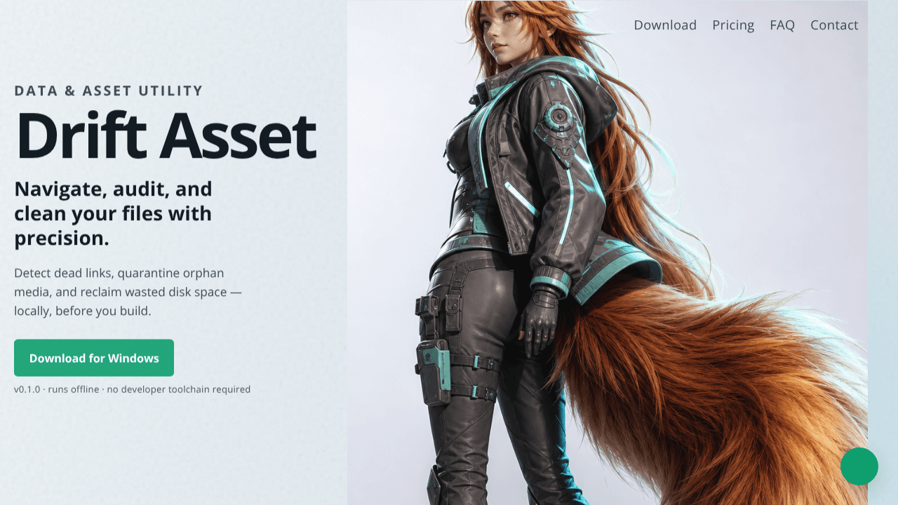 Drift Asset website screenshot