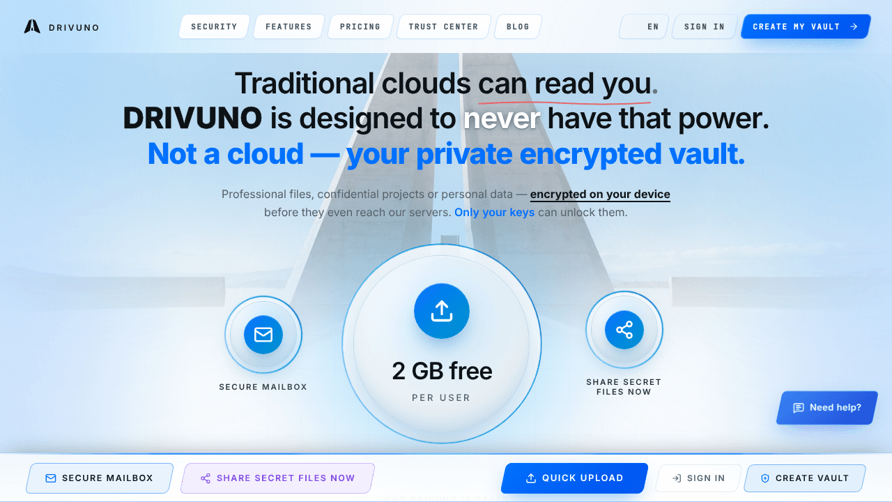 DRIVUNO website screenshot