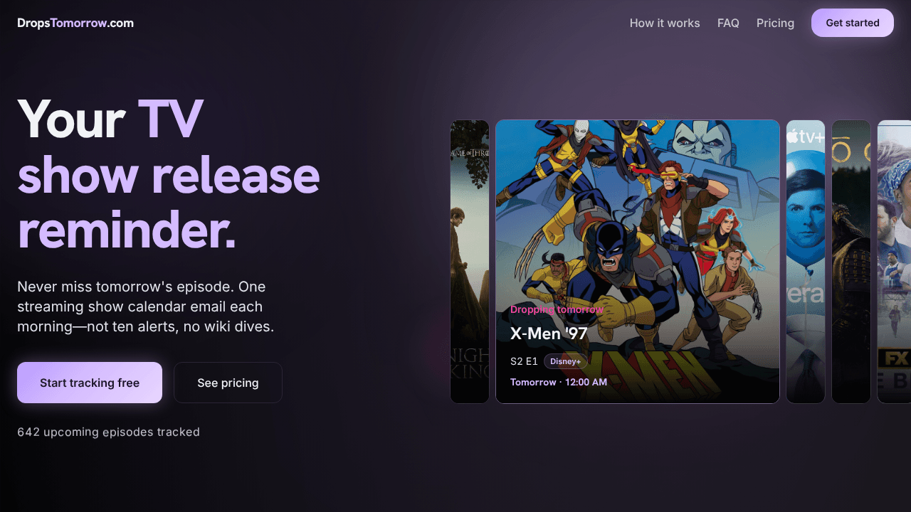 DropsTomorrow website screenshot
