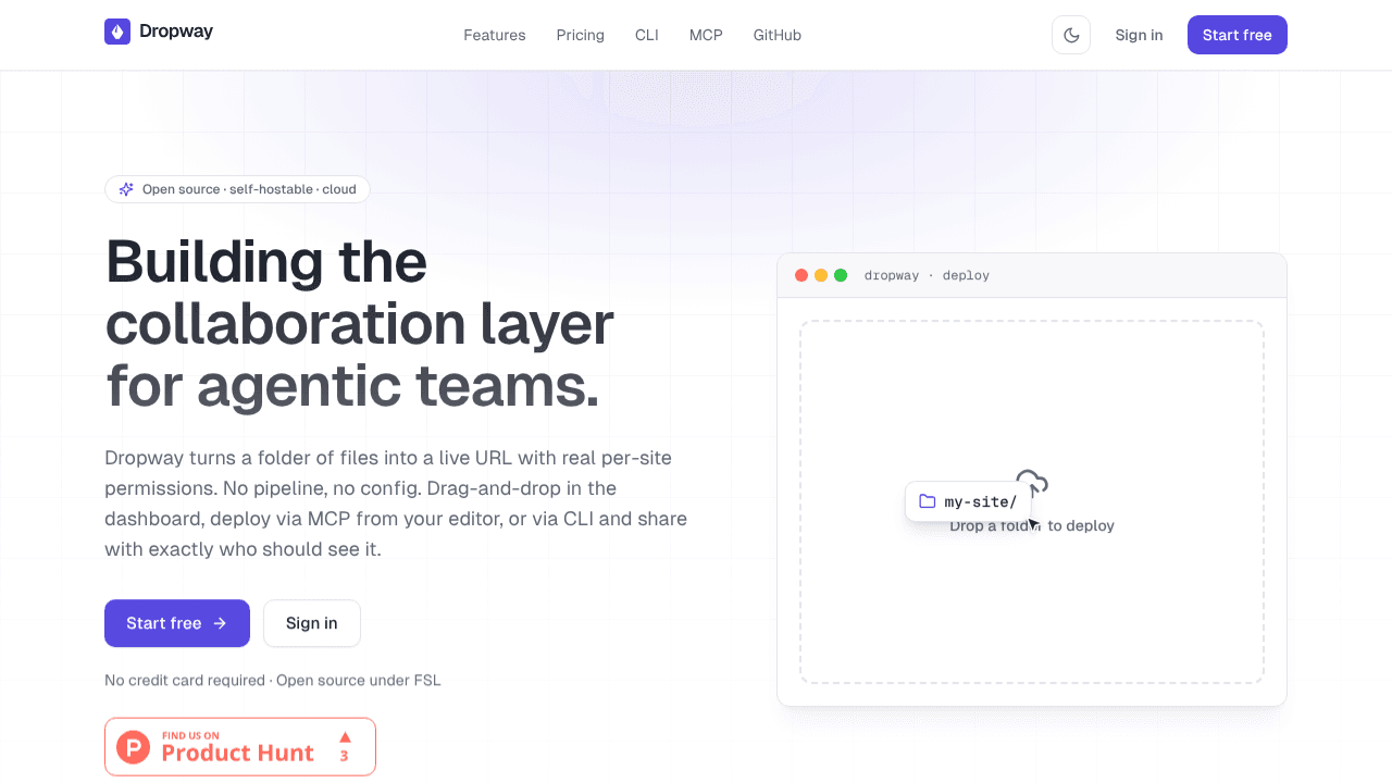 Dropway website screenshot