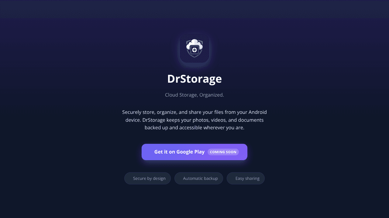 DrStorage website screenshot