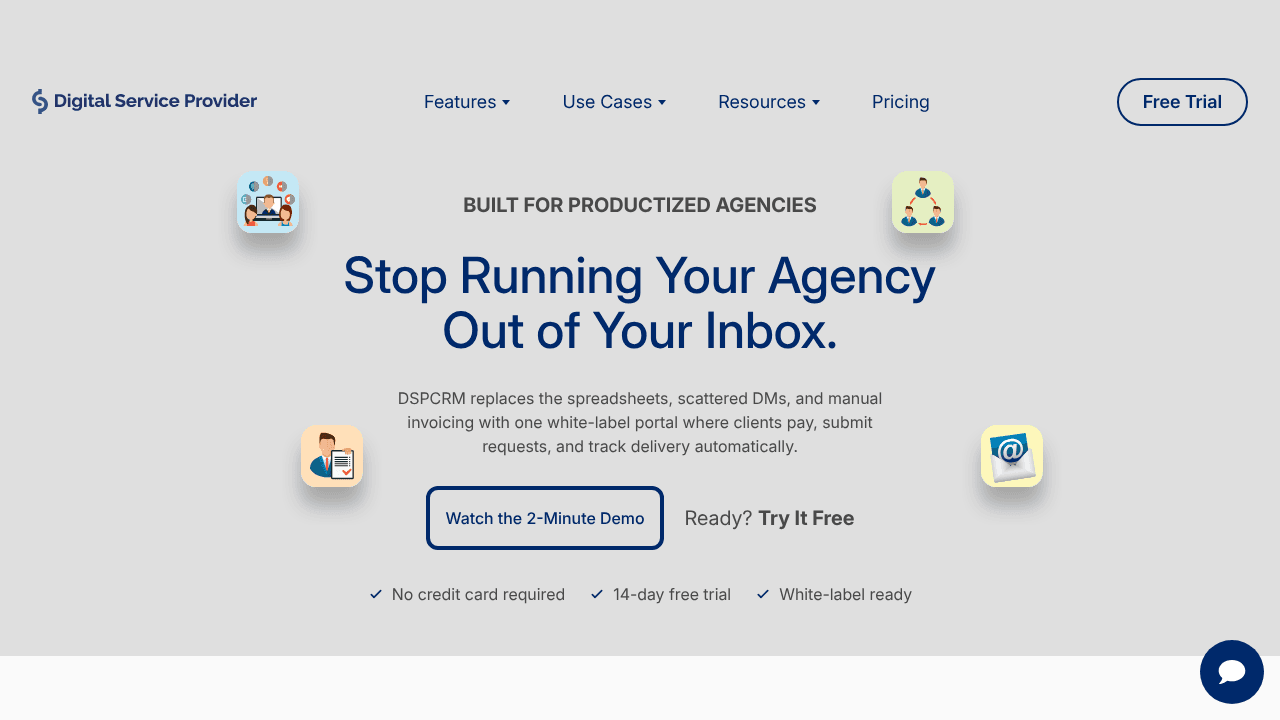 DSPCRM website screenshot